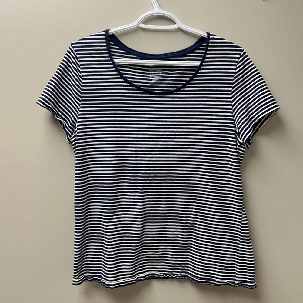 George Blue and White Striped T‎ Shirt
